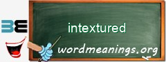 WordMeaning blackboard for intextured